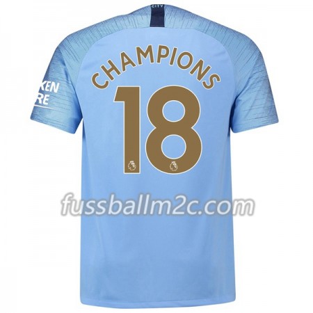 Fußballtrikots Manchester City Champions 18 Heim Trikotsatz 2018-2019